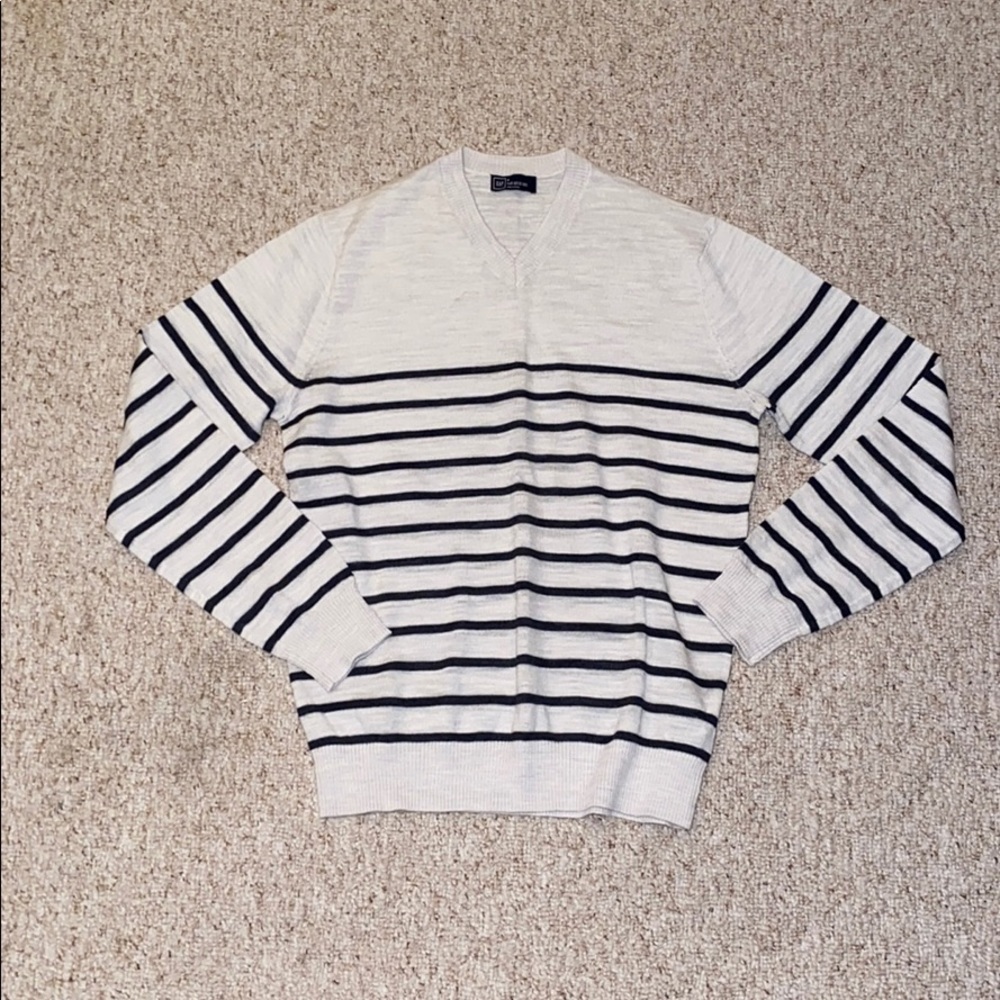 Gap Striped V-Neck Sweater